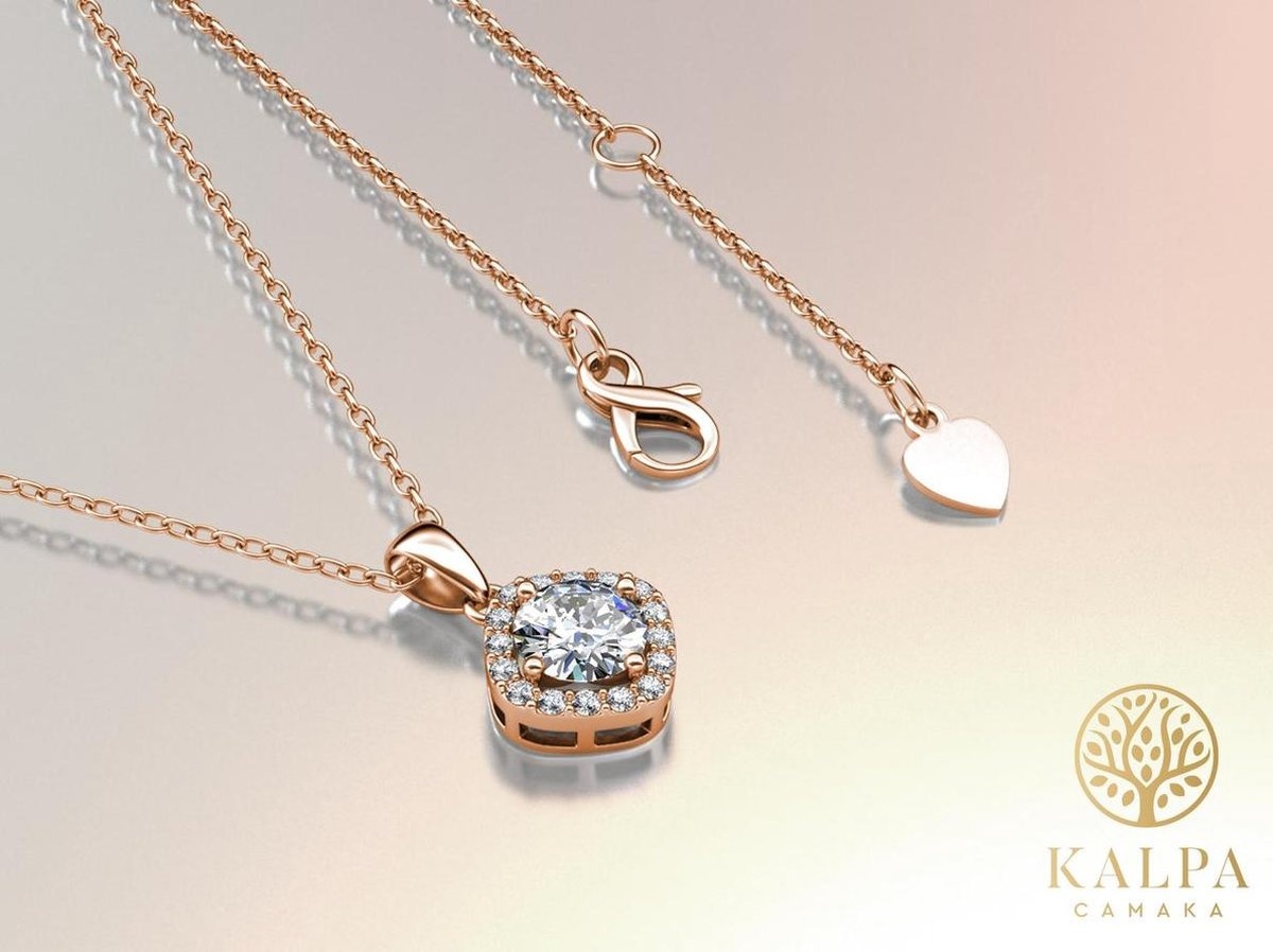 8720246683011 - Damen-Halskette mit Anhänger - Kalpa Camaka Kristalle - Silber - 18K Weißgold vergoldet - Damen-Halskette Silber - Schmuck - Halskette - Luxuriöse Geschenkbox - Geschenkbox - Exklusive Geschenkbox - Schöne Geschenkverpackung 8720246683011 - Damen-Halskette mit Anhänger - Kalpa Camaka Kristalle - Silber - 18K Weißgold vergoldet - Damen-Halskette Silber - Schmuck - Halskette - Luxuriöse Geschenkbox - Geschenkbox - Exklusive Geschenkbox - Schöne Geschenkverpackung
