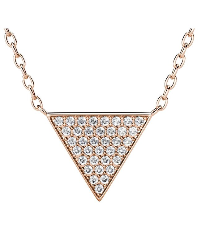 Yolora Damen-Halskette mit Anhänger - Kalpa Camaka Kristalle - Farbe Rose - 18K Rose Gold vergoldet - Damen-Halskette Rose Gold - Schmuck - Luxuriöse Geschenkbox - Geschenkbox - Exklusive Geschenkbox - Schöne Geschenkverpackung