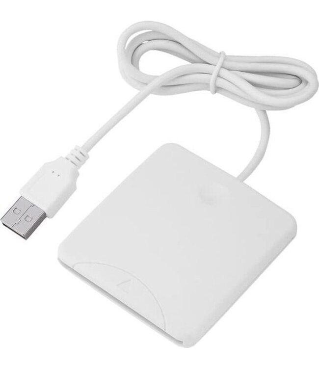 eID Card Reader Ausweiskartenleser - Kartenleser für Ausweiskarten, Kreditkarten und andere Chipkarten - EarKings Card Reader Ausweiskarte geeignet für MAC und Windows Weiß