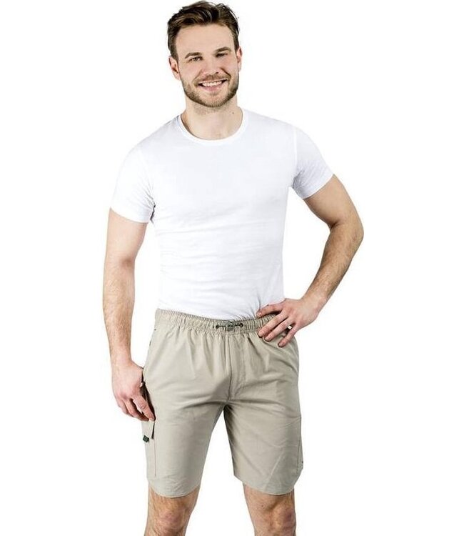 Herren Cargo-Shorts mit elastischem Kordelzug sand Größe XXL