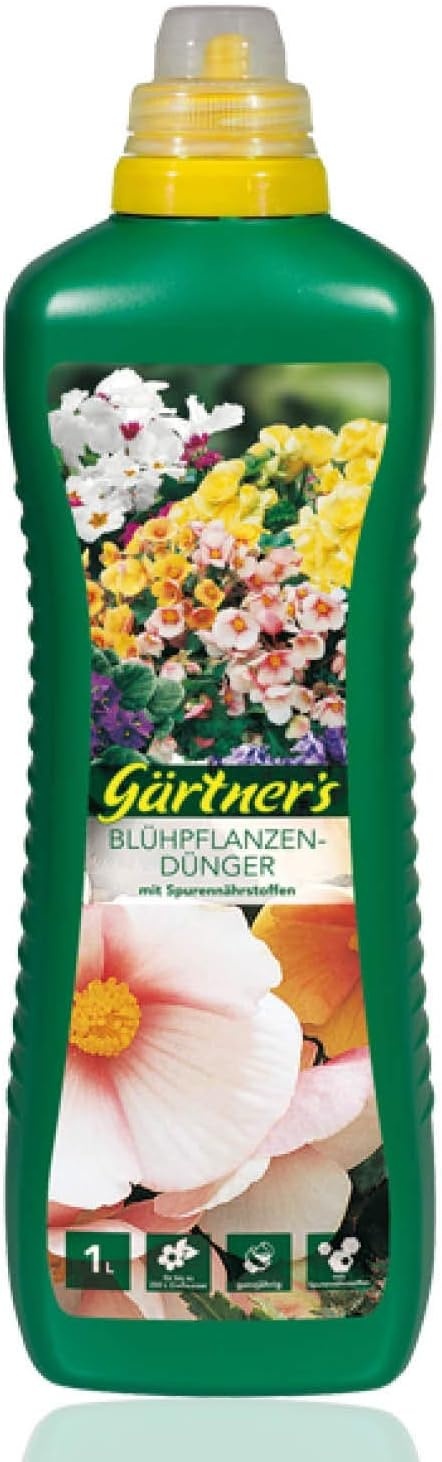 Im Garten günstig Kaufen-Blumendünger 1 L. Blumendünger 1 L <![CDATA[* Mineralischer Volldünger mit wertvollen Spurenelementen * Geeignet für alle blühenden Pflanzen im Zimmer und Wintergarten, auf Balkonen, Terrassen und im Freien * Für kräftiges Wachstum, üppige