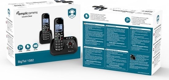 3700601423358 - BT1582 drahtloses Duo-Haustelefon für das Festnetz - Blockieren unerwünschter Anrufer - 3 Direktspeichertasten - Freisprechen 3700601423358 - BT1582 drahtloses Duo-Haustelefon für das Festnetz - Blockieren unerwünschter Anrufer - 3 Direktspeichertasten - Freisprechen