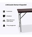 LifeGoods Klapptisch - Zusammenklappbarer Tisch - 120 cm - Verstellbarer Klapptisch - Campingtisch - 4 Personen - Braun