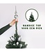 PristinePine Full Künstlicher Weihnachtsbaum mit Schnee 210cm - Stabiler Weihnachtsbaum - Metallsockel - Schnell aufzustellen