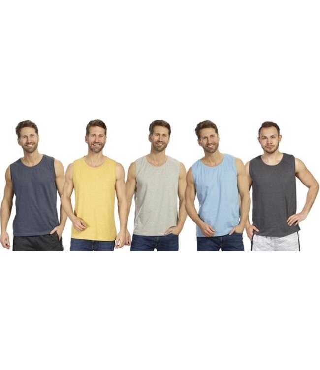 Tanktop blau melange Größe XXL