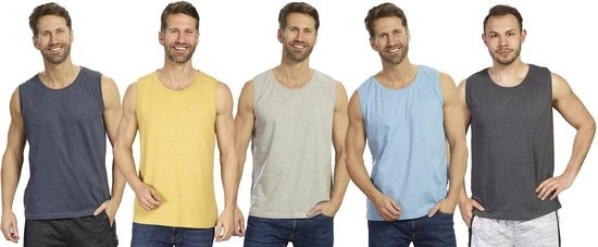 Baumwolle Lange günstig Kaufen-Tanktop blau melange Größe XXL. Tanktop blau melange Größe XXL <![CDATA[Tank-Top für heiße Sommertage. Eigenschaften: Leicht Bügelfrei Atmungsaktiv Hautfreundlich Locker sitzendes Tank-Top mit viel Baumwolle Material: 60% Baumwolle,