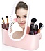 Touch Of Beauty Make Up Organizer mit LED-Spiegel - Travel Beautycase - 24.1 x 10.4 x 11.7CM - Einstellbare LED-Beleuchtung - Inkl. USB-Ladekabel - Kunststoff - Pink