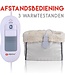 alpina Elektrischer Fußwärmer - Innenbezug waschbar - Überhitzungsschutz - 3 Stufen - Weiß