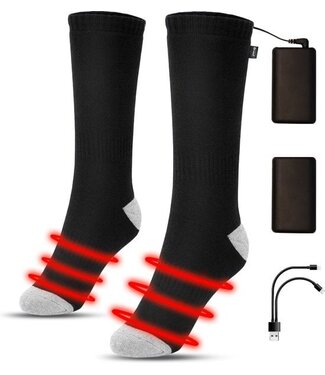 Saaf Saaf Beheizte Socken - Elektrisch - Wiederaufladbar - Inkl. Ladegerät - 3 Stufen - Unisex - Größe 38-44