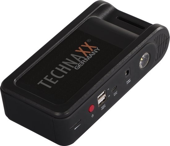 USB C  günstig Kaufen-Technaxx TX-218 - Multifunktions-Jumpstarter und Powerbank - 12000mAh Akku - 2x USB-A Ausgang - LED Licht - Schwarz. Technaxx TX-218 - Multifunktions-Jumpstarter und Powerbank - 12000mAh Akku - 2x USB-A Ausgang - LED Licht - Schwarz <![CDATA[Technaxx Jump