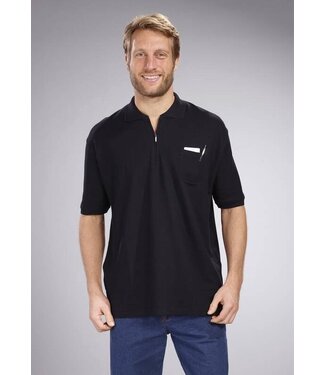 Generic Poloshirt mit Reißverschluss weiß Größe M