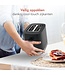 KitchenBrothers Toaster - Toaster - 6 Heizstufen - 2 extra breite Schlitze - 870W - Schwarz