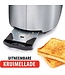 alpina Toaster - 7 Bräunungsstufen - Auftaufunktion - Rutschfeste Füße - Zwei Brotschlitze und Toastereinsatz - Farbe Silber