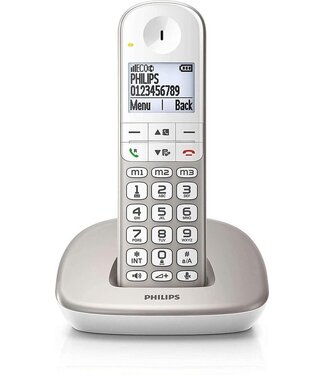 Philips Philips XL4901S - DECT-telefoon - Draadloze Senioren Telefoon met 1 Handset - Grote Toetsen, Volumeboost en Gehoorapparaat Compatibiliteit - Wit