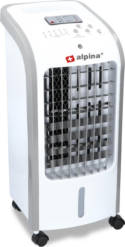 Luftbefeuchter günstig Kaufen-Alpina Luftkühler - Luftkühler - Luftbefeuchter - weiß - mit Fernbedienung und Timer - 3 Lüftungsmodi - bis zu 270m3. Alpina Luftkühler - Luftkühler - Luftbefeuchter - weiß - mit Fernbedienung und Timer - 3 Lüftungs
