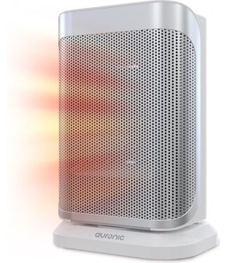 Auronic Auronic Electric Heater - Heizlüfter - 2 Stufen - 1500W - LED-Anzeige - Rotierend - Weiß