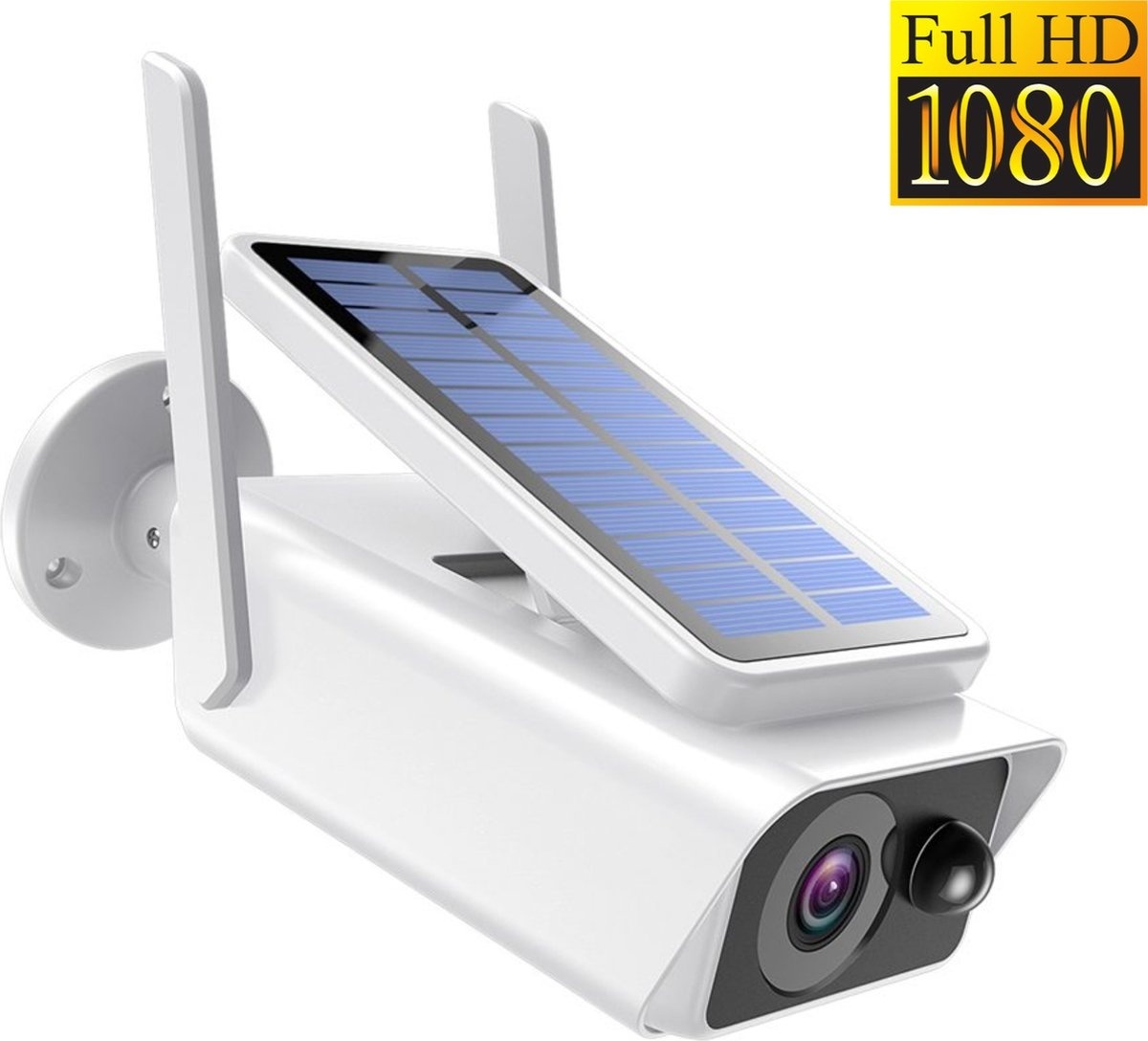 1080P HD günstig Kaufen-PuroTech - IP-Sicherheitskamera - Außenkamera mit Solarpanel - Solarbetrieben - Drahtlos - Wifi Smart Wasserdicht IP66 - 1080P HD - Nachtsicht - Mit Rekorder. PuroTech - IP-Sicherheitskamera - Außenkamera mit Solarpanel - Solarbetrieben - Drahtl