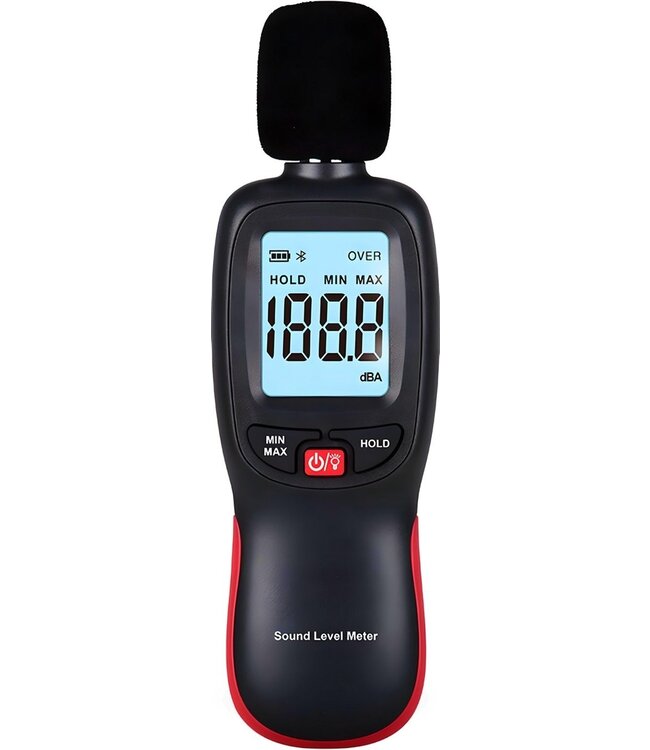 PuroTech Noise Meter - Digitales Dezibel-Messgerät - LCD-Bildschirm - Lärm - 30 dB bis 130 dB - Professionelle Lärmmessung - Schalldämmung - Batterien enthalten
