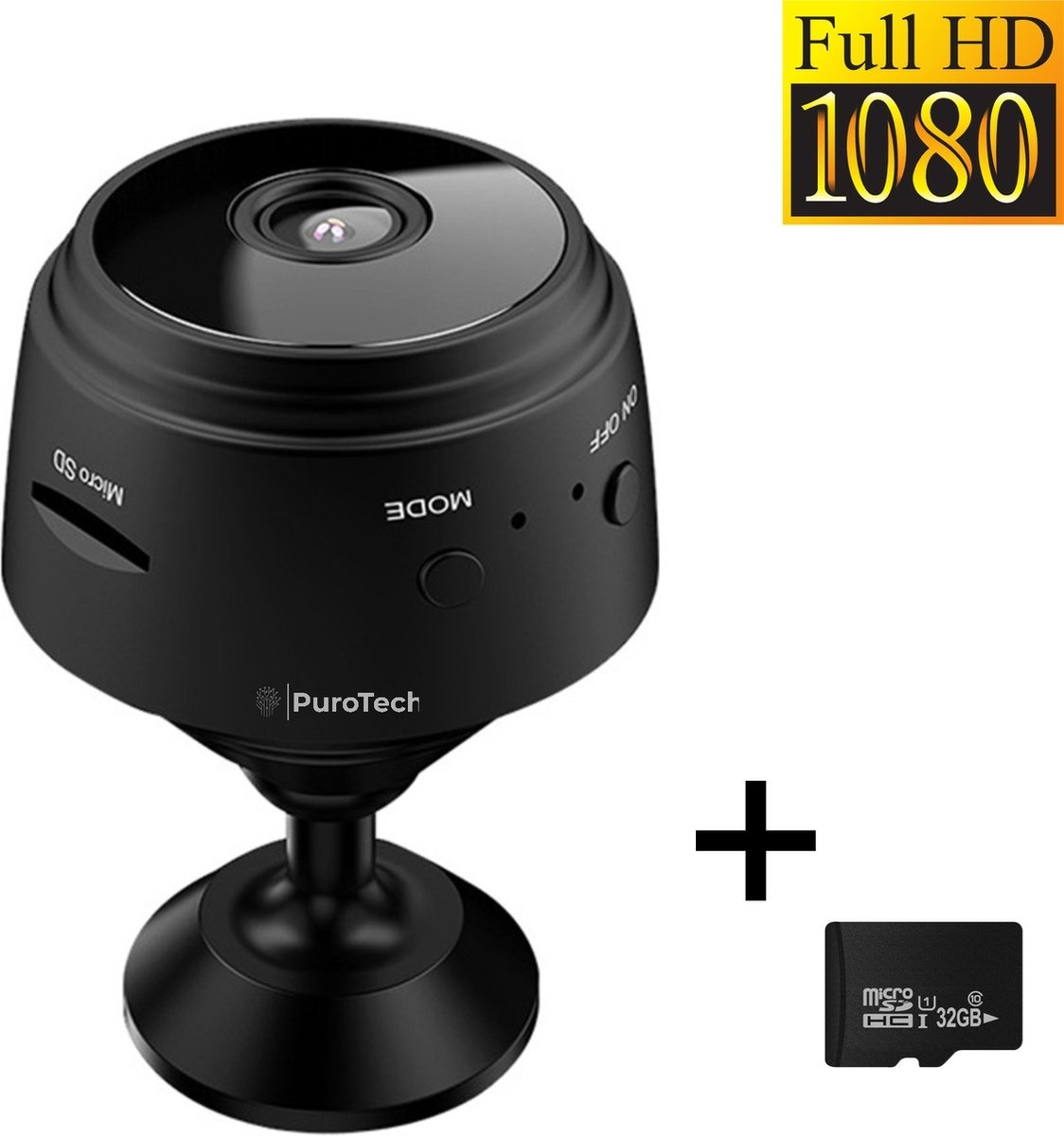 Wifi Smart günstig Kaufen-PuroTech - Smart Camera 300mAh -  Mini Kamera - WiFi 1080 HD - Inkl. 32GB SD Karte - Sicherheitskamera. PuroTech - Smart Camera 300mAh -  Mini Kamera - WiFi 1080 HD - Inkl. 32GB SD Karte - Sicherheitskamera <![CDATA[Die Sicherheitskamera verfügt über Wi