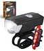 MM Brands Bicycle Light Set - Fahrradlicht - Vorder- und Rücklicht - USB Wiederaufladbar - LED