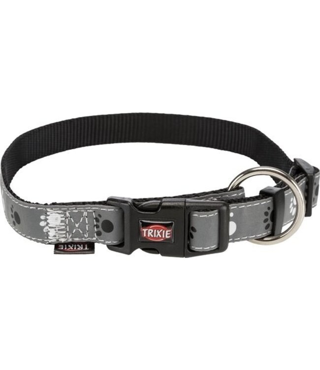 Trixie Hundehalsband Silber Reflektierend Schwarz/Silbergrau - 22-35 cm