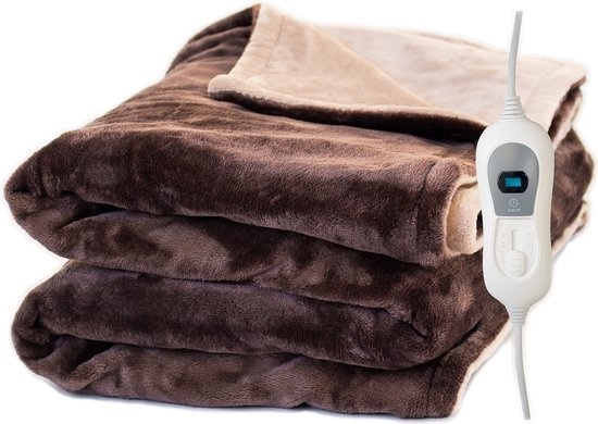 elektrische günstig Kaufen-STAUS&BACH POWERNAP- Elektrische Fleece Heizdecke - 1/2 Person kariert/Sherpa - 160x120 cm Kuscheldecke - Waschmaschinenfest - Couverture chauffante - 3 Wärmestufen - Braun. STAUS&BACH POWERNAP- Elektrische Fleece Heizdecke - 1/2 Person karie