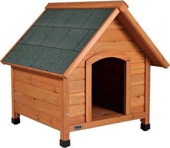 Holz Klappbar günstig Kaufen-Trixie Natura Hundehaus Cottage mit Satteldach. Trixie Natura Hundehaus Cottage mit Satteldach <![CDATA[Trixie Natura Hundehütte mit Satteldach 96x105x112 cm- Aus gebeiztem Kiefernholz - Mit Bitumendach - Dach klappbar - Fester Stand durch höhenverstell