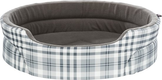 4011905370217 - Hundebett mit hohem Rand Lucky 45 x 35 cm kariert grau 4011905370217 - Hundebett mit hohem Rand Lucky 45 x 35 cm kariert grau