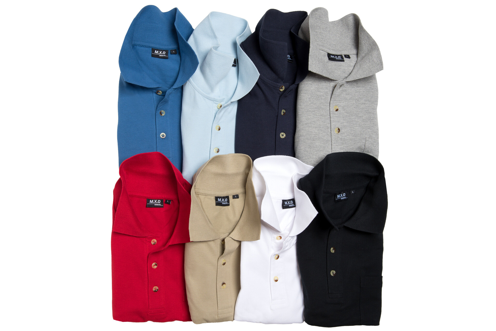 Tasche XL günstig Kaufen-Poloshirt mit Knopfverschluss und Brusttasche silber grau Größe XXXL. Poloshirt mit Knopfverschluss und Brusttasche silber grau Größe XXXL <![CDATA[Polokragenhemd aus reiner Baumwolle Poloshirt aus luftiger Baumwolle. Mit dem klassisch