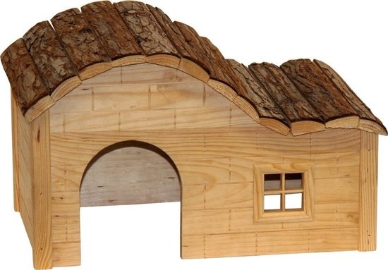 mit Dach günstig Kaufen-Kerbl Nagerhaus - mit gewelltem Dach Natur. Kerbl Nagerhaus - mit gewelltem Dach Natur <![CDATA[Luxuriöses Accessoire für den Käfig, aus echtem Holz. - hergestellt aus Naturholz]]>. 