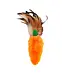 Katzenspielzeug Karotte mit Feder - Orange