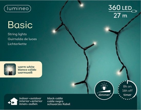 Light DF günstig Kaufen-Weihnachtsbeleuchtung warmweiß für draußen 360 Lichter - Baumbeleuchtung. Weihnachtsbeleuchtung warmweiß für draußen 360 Lichter - Baumbeleuchtung <![CDATA[LED-Ricelights für den Außenbereich mit schwarzem Kabel. 360 Lampen