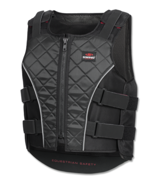 Waldhausen SWING P19 Body Protector mit Reißverschluss Kids Schwarz/Grau Größe L