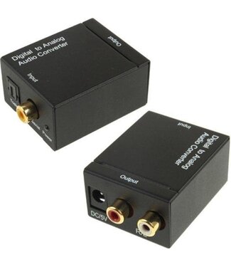 Garpex Digital Optisch zu Analog Audio Konverter - Koaxial - SPDIF - DAC - D2A - Digital Optisch Koaxial Toslink zu Analog RCA Audio Konverter