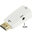 HDMI zu VGA Adapter mit Audio - HDMI zu VGA Kabel mit Audio - Full HD 1080p - Weiß