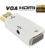 HDMI zu VGA Adapter mit Audio - HDMI zu VGA Kabel mit Audio - Full HD 1080p - Weiß