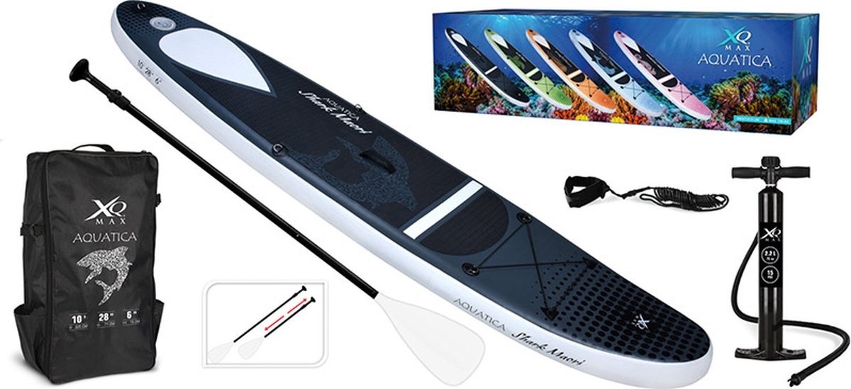 ALS SIE günstig Kaufen-XQ Max SUP Board Aquatica - 305cm - Modell Shark. XQ Max SUP Board Aquatica - 305cm - Modell Shark <![CDATA[Aufblasbares Stand-Up-Paddleboard, das dank seiner Dicke von 15 cm stabiler ist als Anfänger-Sup-Boards, sodass Sie noch mehr Stabilität auf dem 