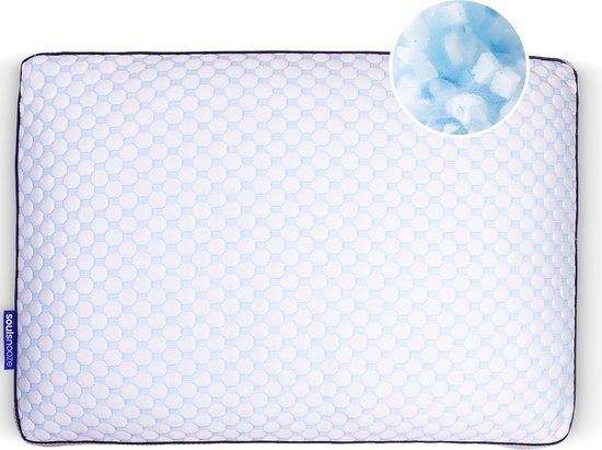 foam günstig Kaufen-Soulsnooze® Memory Foam Pillow Dawn - 100 Nächte Probeschlaf - Verstellbares Design - Geeignet für Rücken-, Seiten- und Bauchschläfer - Zerkleinerter Memory Foam. Soulsnooze® Memory Foam Pillow Dawn - 100 Nächte Probesch