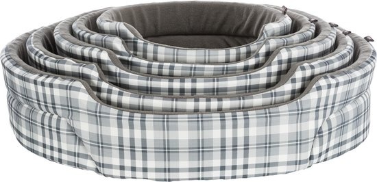 4011905370231 - Trixie Lucky bed oval 65 × 55 cm grey white