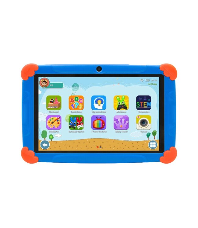 Tenify Kinder-Tablet - 100% kindersicher - Etui - Blau