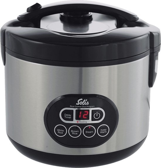 Sol Fa günstig Kaufen-SOLIS 979.29 RICE COOKER DUO PROGRAM Reiskocher (Schwarz/Silber). SOLIS 979.29 RICE COOKER DUO PROGRAM Reiskocher (Schwarz/Silber) <![CDATA[Produktbeschreibung für SOLIS 979.29 REISKOCHER DUO PROGRAMM - Reiskocher (Schwarz/Silber) - Reiskochen (weißer u