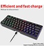 HXSJ L500 RGB Membran Wireless Gaming-Tastatur - Dual-Modus (Bluetooth / 2.4G) - 61Tasten - Qwerty