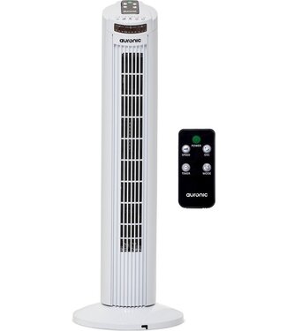 Auronic Auronic Tower Fan - Standventilator mit Fernbedienung - Timer - 50W - 45dB - 74cm - Weiß