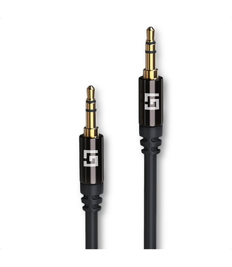 LifeGoods LifeGoods AUX-Kabel - Audiokabel 1 m - 3,5 mm - Stecker zu Stecker - Schwarz
