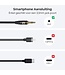 LifeGoods AUX-Kabel - Audiokabel 1 m - 3,5 mm - Stecker zu Stecker - Schwarz