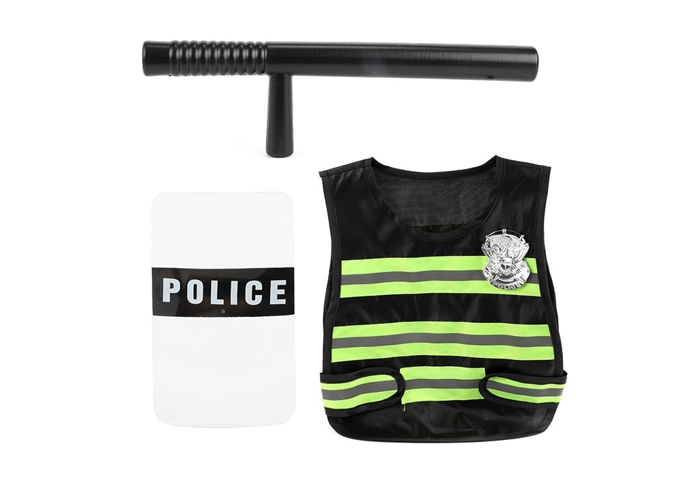 Set Polizei günstig Kaufen-Karnevalskostüm - Toi-toys Polizei Set Schwarz/Gelb 38 cm. Karnevalskostüm - Toi-toys Polizei Set Schwarz/Gelb 38 cm <![CDATA[Haltet den Dieb! Mit diesem Polizei-Set von Toi-Toys kannst du selbst die größten Gauner fangen. Viel Glück! Spezifi