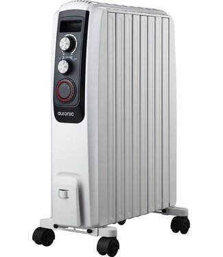 Auronic Auronic Ölradiator - Elektrischer Heizkörper - Thermostat - Timer - 3 Stufen - bis zu 2000W - Weiß