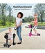 LifeGoods MultiRider - Kinder-Roller mit Schiebestange - 3 -8 Jahre - Jungen/Mädchen - 3 leuchtende Räder - Schwarz