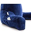 EL Life Lesekissen mit Nackenrolle - Entspannungskissen - Stütze für den unteren Rücken - Faules Lesekissen - Sitzkissen - Samt marineblau