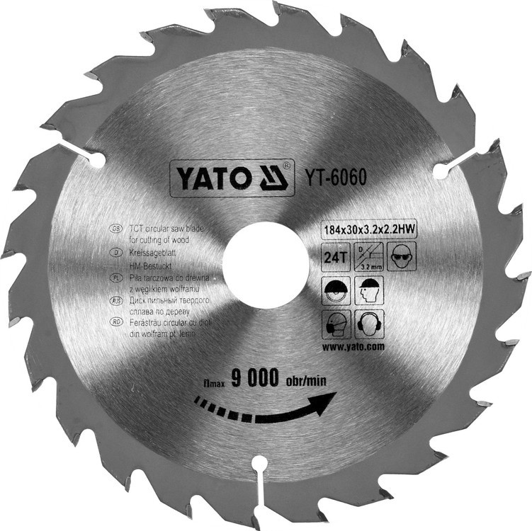 KEL 3 günstig Kaufen-YATO Kreissägeblatt Ø184 mm - 24 T - Innendurchmesser 30 mm. YATO Kreissägeblatt Ø184 mm - 24 T - Innendurchmesser 30 mm <![CDATA[Dieses Widia (Wolframkarbid) Yato-Sägeblatt ist für Quer-, Längs- und Winkelschnitte geeignet. Sie kö